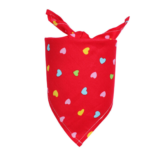 Bandana/Foulard spécial en coton pour animaux de compagnie, chiens, chiots et chats pour la Saint-Valentin - Accessoires de fête et produits de toilettage