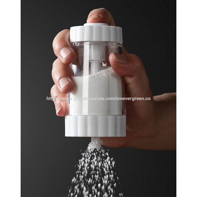 Saleros y pimenteros de plástico para cocina y camping, dosificación precisa de 0.5g