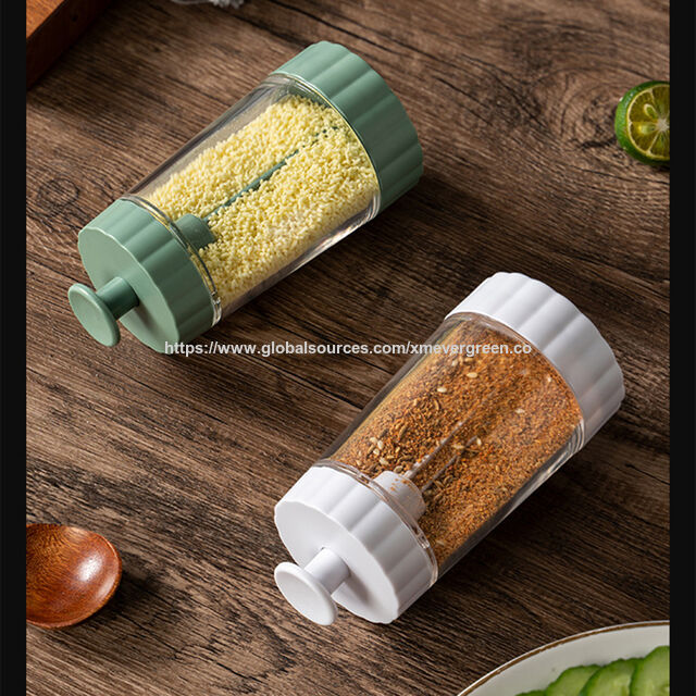 Saleros y pimenteros de plástico para cocina y camping, dosificación precisa de 0.5g