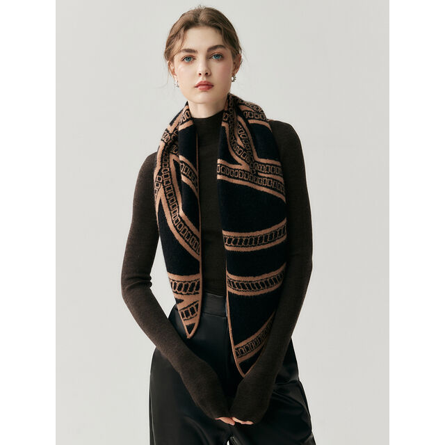 Écharpes d'Hiver pour Femmes en Gros - Design Triangle Haut de Gamme, Écharpe en Cachemire Tricotée pour Femmes, Vêtement de Luxe