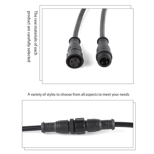 Conector Circular M11 de 2 pines, IP68 a prueba de agua, conector de 2 3 4 5 pines
