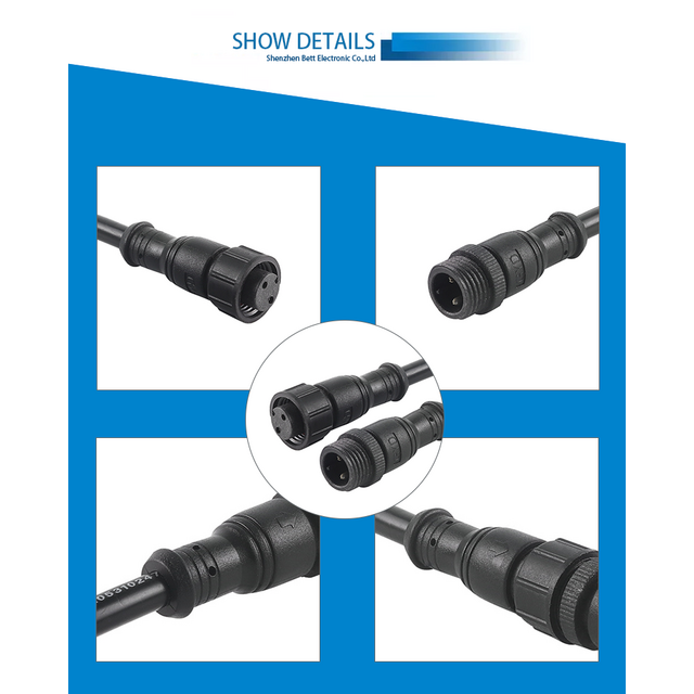 Conector Circular M11 de 2 pines, IP68 a prueba de agua, conector de 2 3 4 5 pines