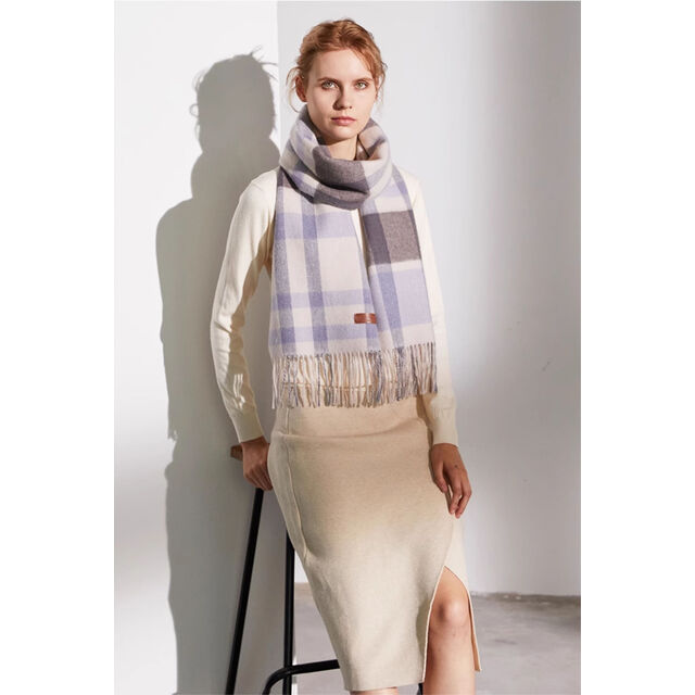 Vente en gros de foulards d'hiver pour femmes, écharpe en cachemire à carreaux longs et haut de gamme pour femmes, vêtements de luxe