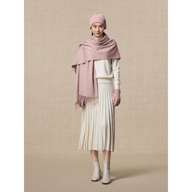 Écharpes d'hiver avec nouveau logo de marque, châle en cachemire de couleur pure haut de gamme, conception à glands de grande taille et coupe longue pour femmes, vêtement de luxe