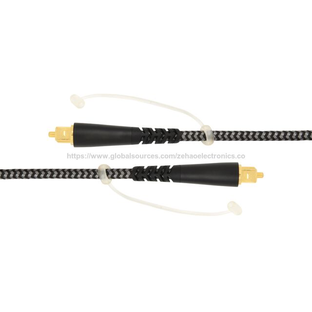 Premium Digitales optisches Toslink-Audiokabel vom Hersteller, Glasfaserkabel, für die Wandmontage, vergoldet, 2M
