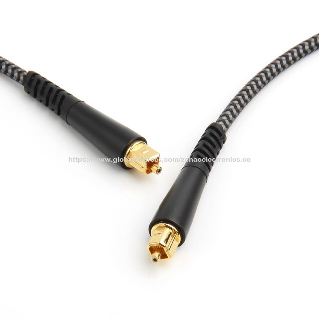 Premium Digitales optisches Toslink-Audiokabel vom Hersteller, Glasfaserkabel, für die Wandmontage, vergoldet, 2M
