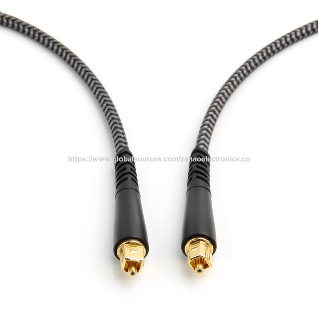 Premium Digitales optisches Toslink-Audiokabel vom Hersteller, Glasfaserkabel, für die Wandmontage, vergoldet, 2M