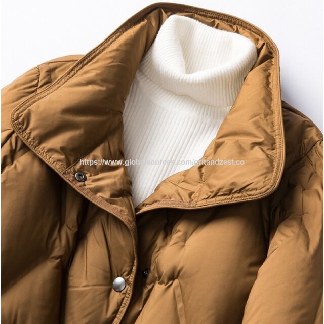Chaquetas de plumas para mujer al por mayor de alta calidad, con relleno de plumón, para exteriores, moda, negocios, casual, para damas.