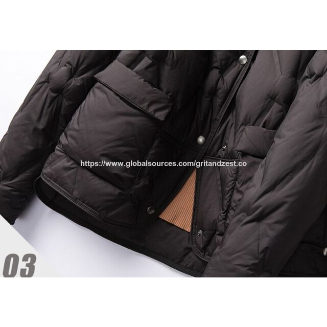 Chaquetas de plumas para mujer al por mayor de alta calidad, con relleno de plumón, para exteriores, moda, negocios, casual, para damas.