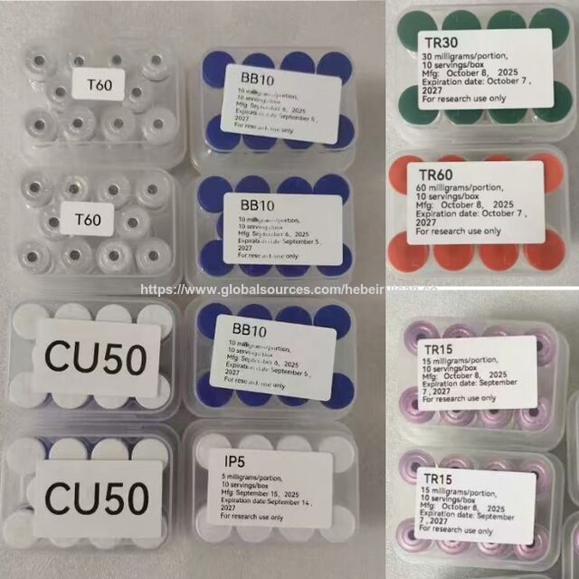 Péptidos de alta calidad para investigación: péptido liofilizado en polvo, viales de péptidos de 5mg, 10mg, 15mg, 20mg, 30mg, 50mg y 60mg para la venta al por mayor.