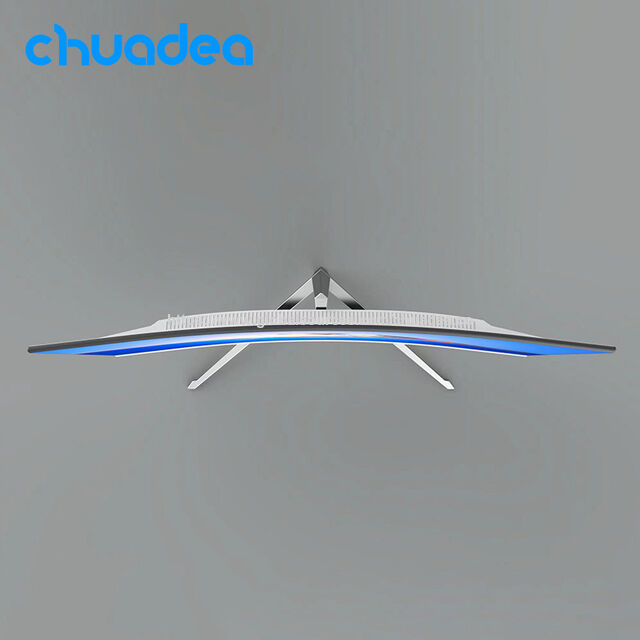 Monitor gaming melengkung 24 inci R1500 grosir, monitor HDR warna putih dan hitam untuk penggunaan gamer, monitor FHD 200Hz