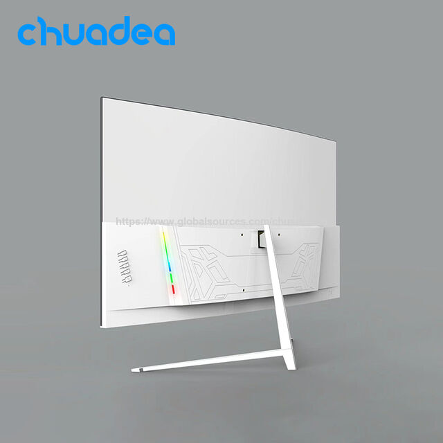 Monitor gaming melengkung 24 inci R1500 grosir, monitor HDR warna putih dan hitam untuk penggunaan gamer, monitor FHD 200Hz