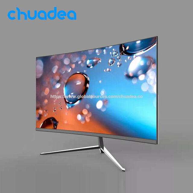 Monitor gaming melengkung 24 inci R1500 grosir, monitor HDR warna putih dan hitam untuk penggunaan gamer, monitor FHD 200Hz