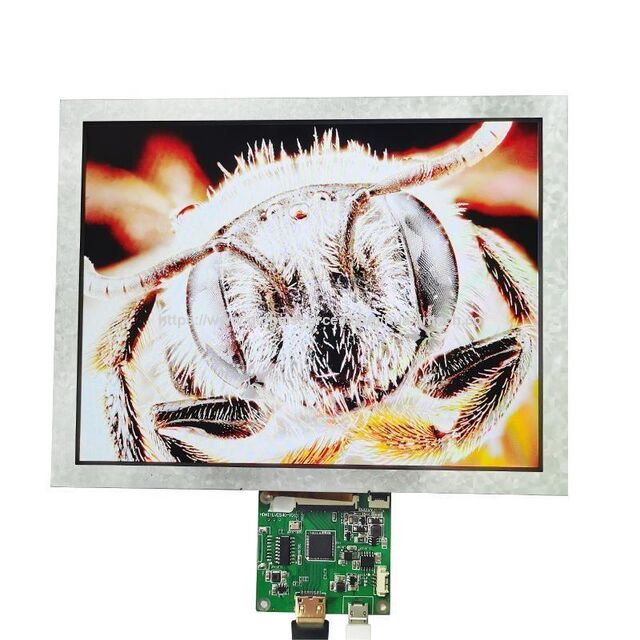 Module TFT 8 pouces avec carte HDMI, résolution 1024x768, interface LVDS 40 broches, 500 cd/m² - Idéal pour applications industrielles et commerciales.