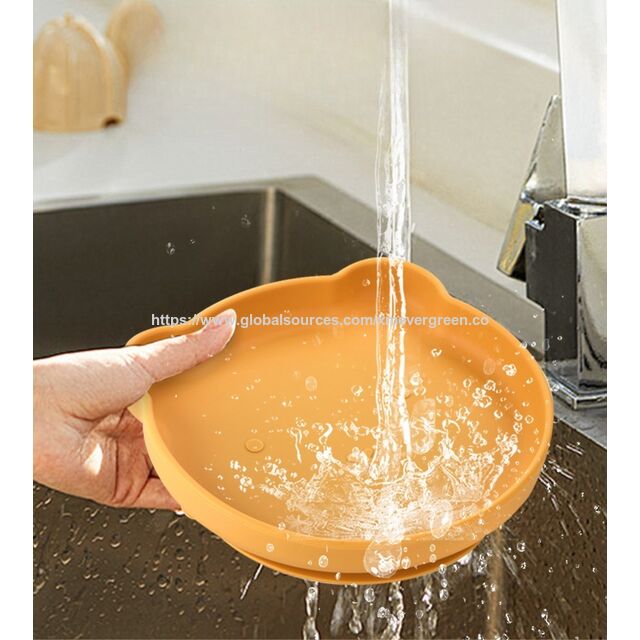 Ensemble d'alimentation personnalisé avec nom, Ensemble de sevrage avec motif de dessin animé pour bébé et jeune enfant, Assiette pour bébé écologique, Ensemble de sevrage en silicone