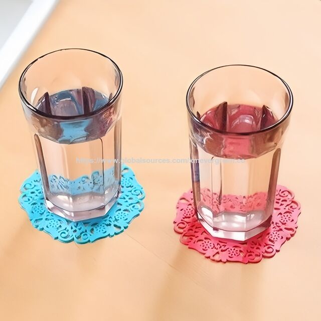مجموعة قواعد أكواب سيليكون بتصميم زهور إبداعي - قواعد عازلة للحرارة غير قابلة للانزلاق للأكواب والأوعية والأواني والأطباق الساخنة