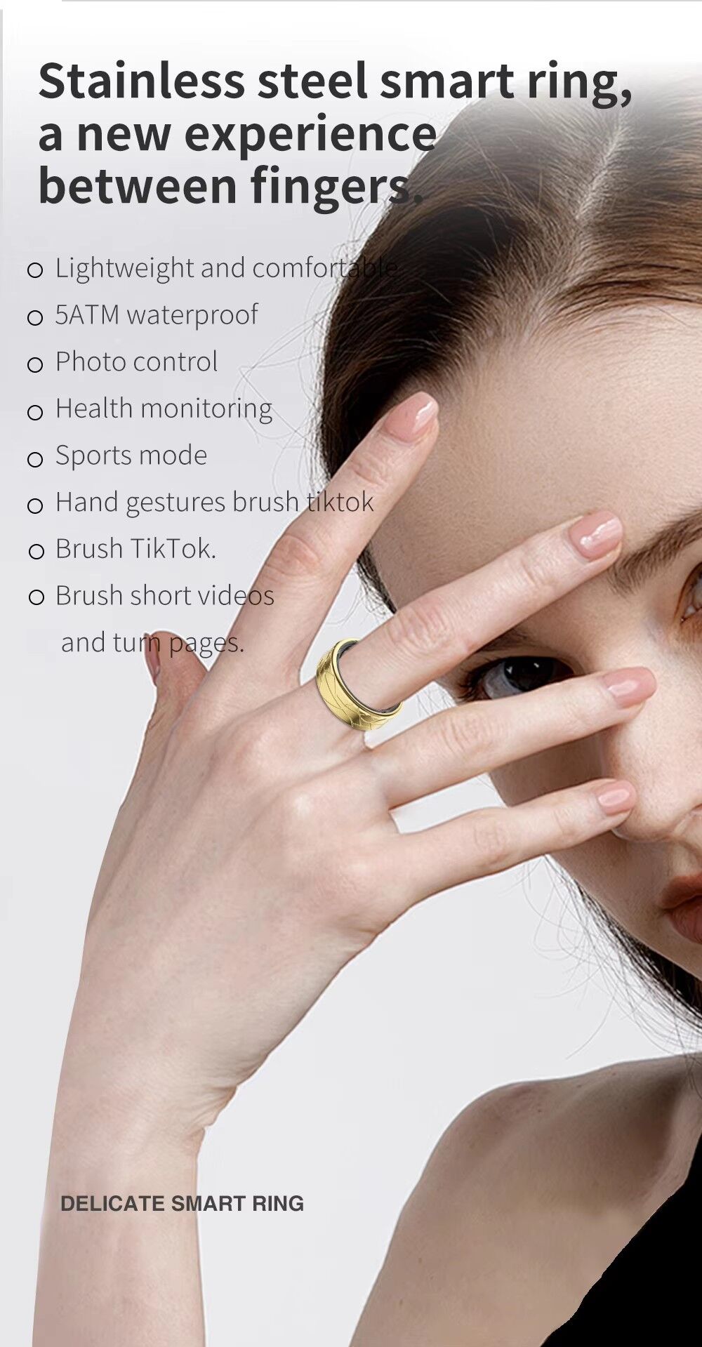 Wholesale Hot Sale Stylish Smart Ring Fitness Tracker Health Sleep ...