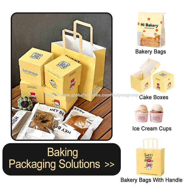Boîte à Beignets Personnalisée avec Poignée pour Café et Boulangerie, Boîte Cadeau en Papier de Boulangerie Durable et Résistant à la Graisse pour Emporter