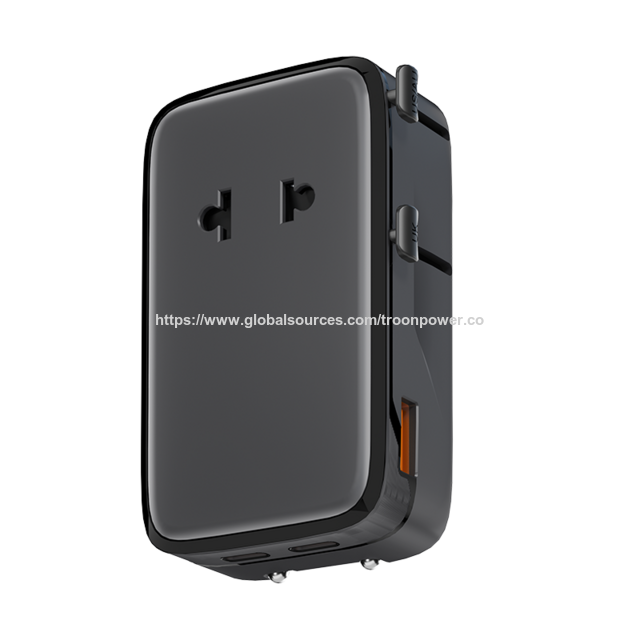1inch Slim - Ultra 45W Universal-Reiseadapter mit PD+QC-Schnellladung, tragbarer Universal-Reiseadapter