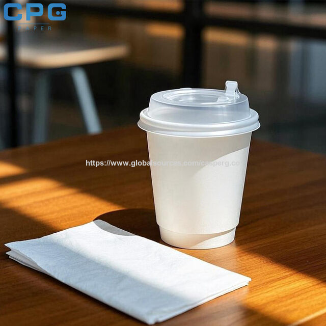 Papel para Copos Revestido com PLA Ecológico 190gsm Material Biodegradável Para Copos de Bebidas Geladas Sustentáveis