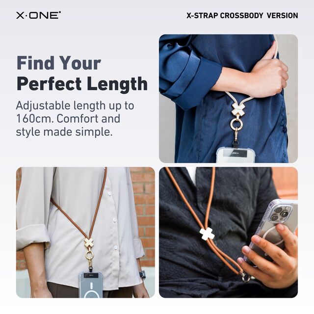 X.One X-Strap Correa Cruzada Ajustable para Teléfonos Móviles - Fundas con Correa para Hombro y Muñeca