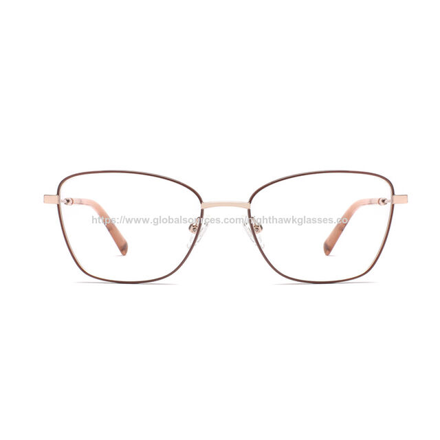 Neue günstige Edelstahl Mix Farbe Retro Damenmode Optische Rahmen Metall Optische Brillenrahmen Damen Designer Brillen