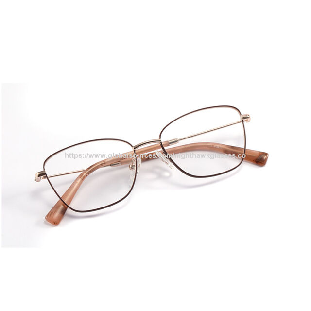 Neue günstige Edelstahl Mix Farbe Retro Damenmode Optische Rahmen Metall Optische Brillenrahmen Damen Designer Brillen