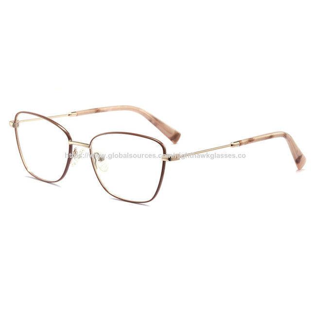 Neue günstige Edelstahl Mix Farbe Retro Damenmode Optische Rahmen Metall Optische Brillenrahmen Damen Designer Brillen