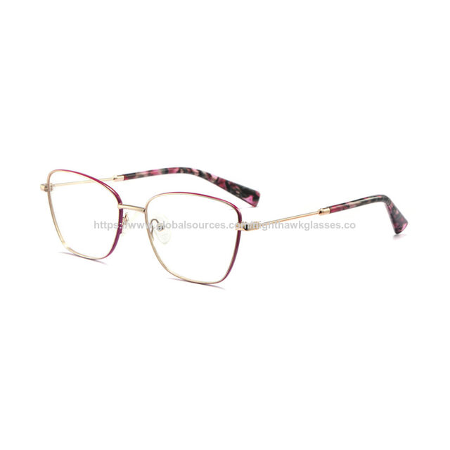 Neue günstige Edelstahl Mix Farbe Retro Damenmode Optische Rahmen Metall Optische Brillenrahmen Damen Designer Brillen