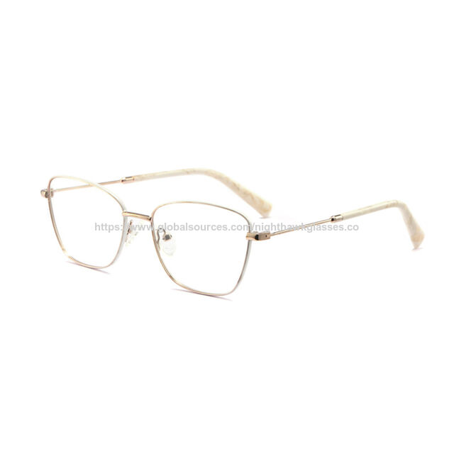 Neue günstige Edelstahl Mix Farbe Retro Damenmode Optische Rahmen Metall Optische Brillenrahmen Damen Designer Brillen
