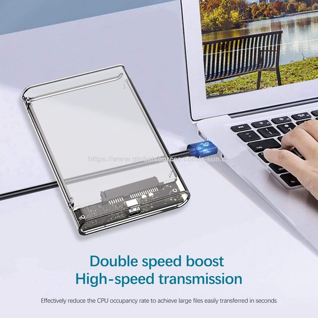 Laptop HDD Gehäuse USB 3.0 zu SATA mit USB 3.0 Kabel 5Gbps HDD Gehäuse für 9,5mm/7mm 2,5 Zoll SATA HDD 2TB, 3TB, 4TB/SSD