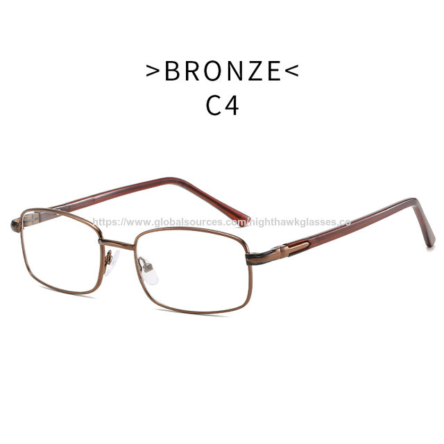 Low Price Men Metal Square Reading Glasses High Quality Full Rim Reading Glasses