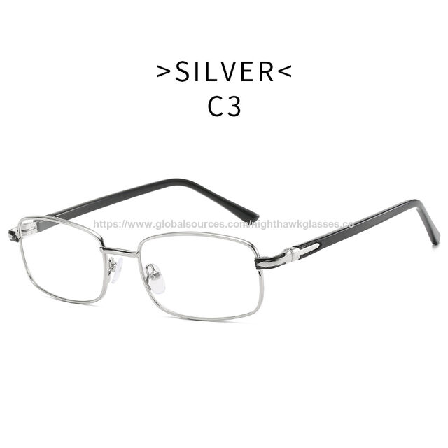 Low Price Men Metal Square Reading Glasses High Quality Full Rim Reading Glasses