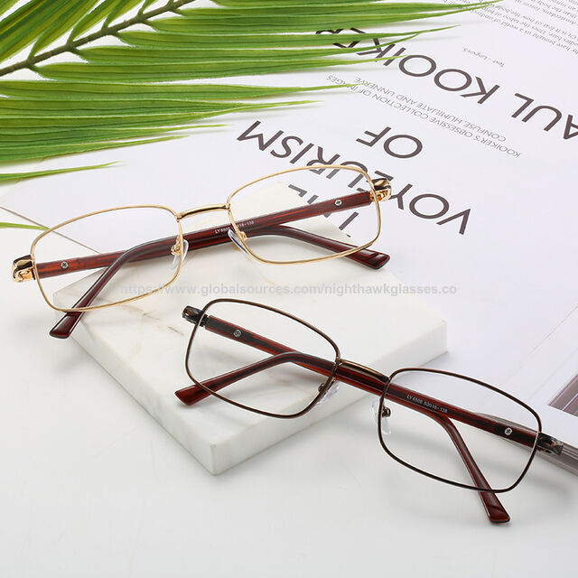 Low Price Men Metal Square Reading Glasses High Quality Full Rim Reading Glasses