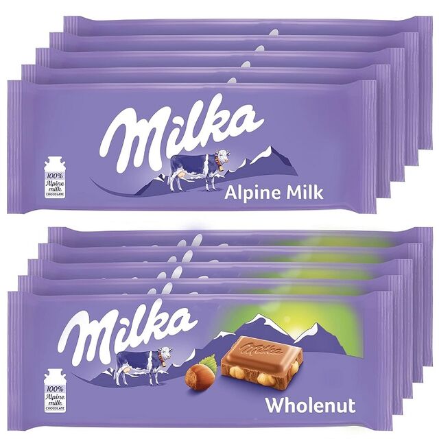 MILKA Chocolat Blanc au Lait, Barres de 100g 100% Lait Alpin en Vente et Export en gros