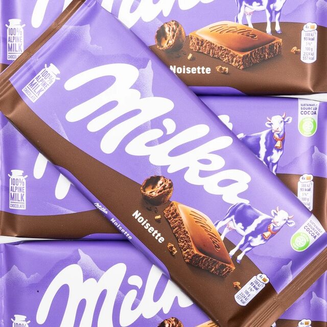 MILKA Chocolat Blanc au Lait, Barres de 100g 100% Lait Alpin en Vente et Export en gros