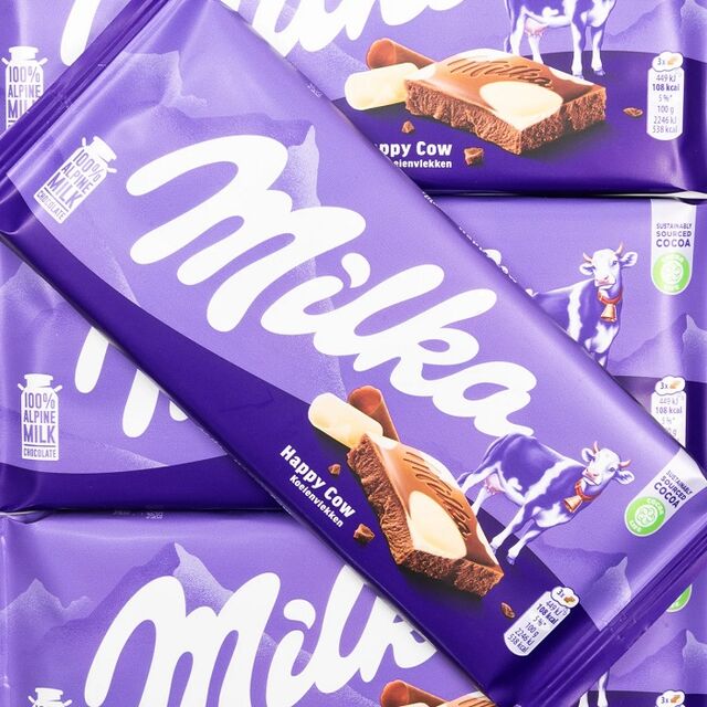 MILKA Chocolat Blanc au Lait, Barres de 100g 100% Lait Alpin en Vente et Export en gros
