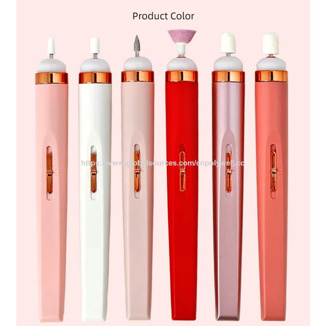 Mini Pulidora Eléctrica Profesional para Uñas, Lima de Uñas, Juego de Brocas de Pulido, Suministros para Uñas para Uso Doméstico y en Salones de Belleza