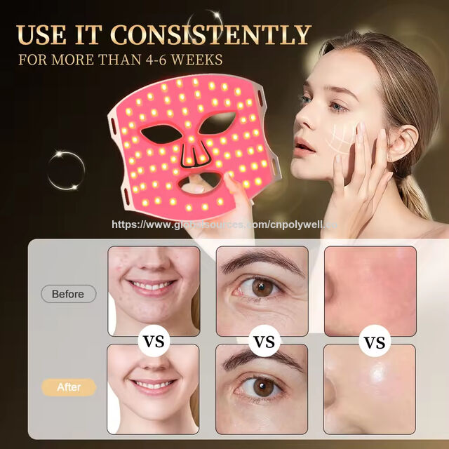 Mascarilla de silicona suave de grado alimenticio de Corea para productos de cuidado personal de belleza para mascarilla facial de terapia de luz LED, juego para el cuidado de la piel