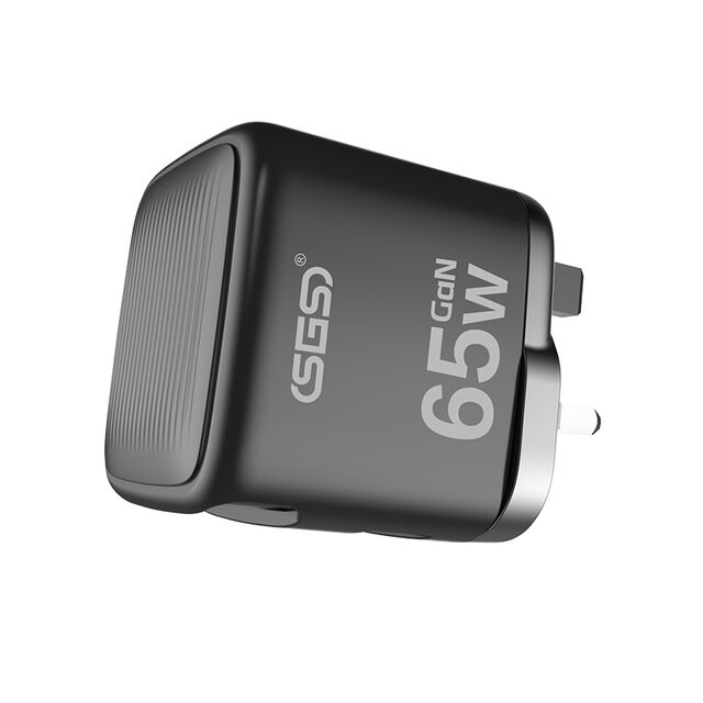 65W 3-in-1 tragbares Handy-Ladegerät mit integriertem Typ-C-Kabel für iPhone - Schnell und effizient laden