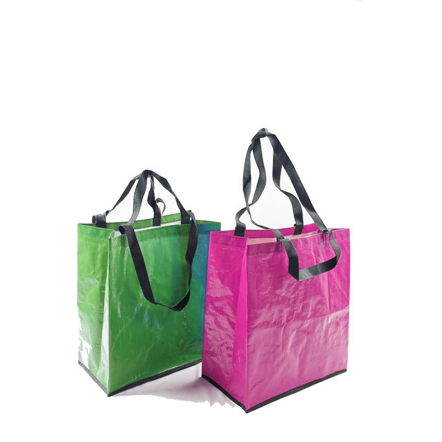 Grands sacs fourre-tout pliables pour courses - Poignées robustes pour courses lourdes, parfaits pour supermarchés, marchés de producteurs, stockage