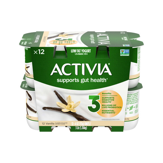 Iogurte Activia disponível para venda em grandes quantidades