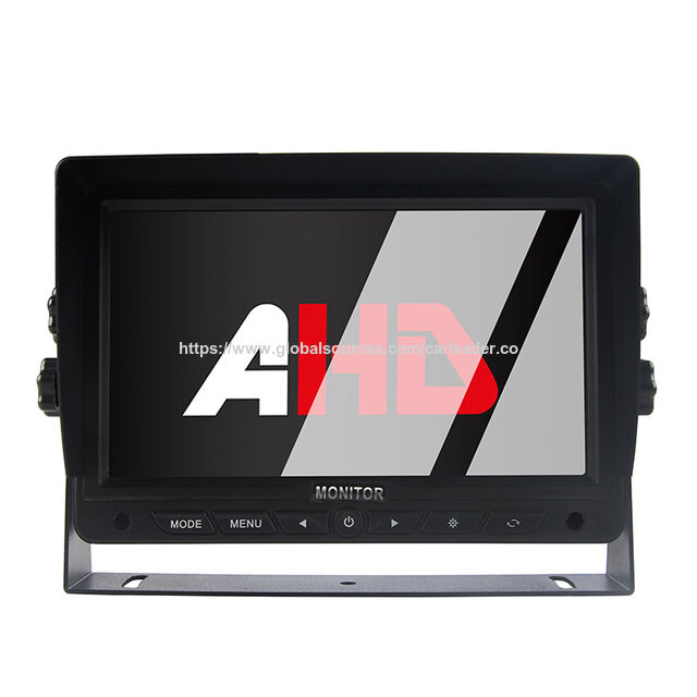 7-Zoll-AHD-Auto-Monitor im Großhandel, 2 AHD-Videoeingänge und 2 Triggerdrähte, 1024*RGB*600 Rückfahr-Monitor mit Klick-Taste