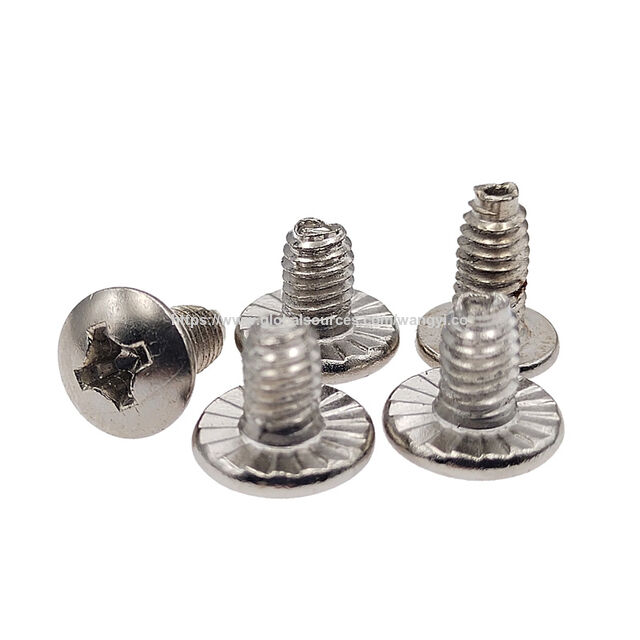 Wholesale carbon steel nickel Phillips large flat head triangle tooth locking screws self tapping screws