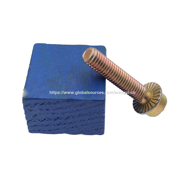 Wholesale carbon steel color zinc flange Hex socket triangle tooth locking screws self tapping screws