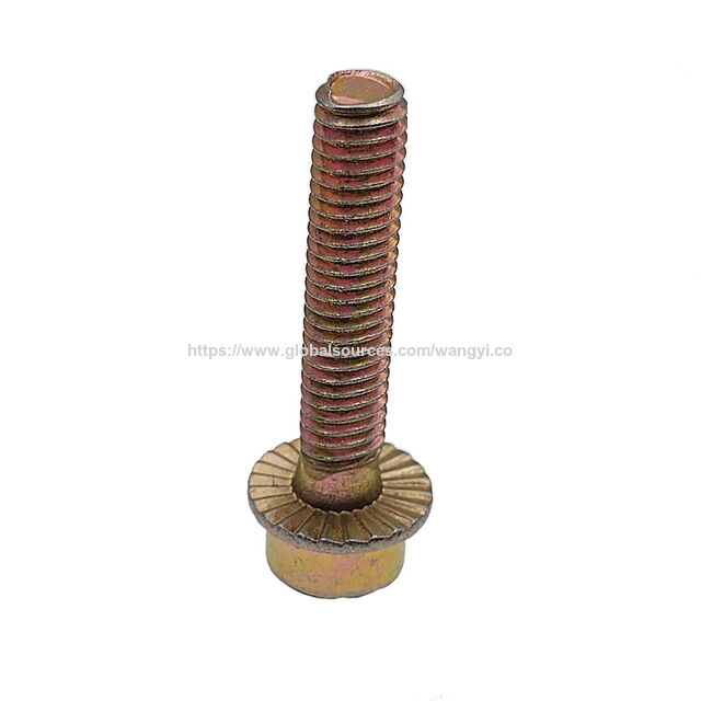 Wholesale carbon steel color zinc flange Hex socket triangle tooth locking screws self tapping screws