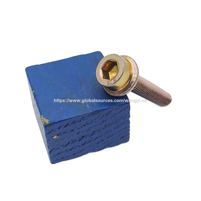 Wholesale carbon steel color zinc flange Hex socket triangle tooth locking screws self tapping screws