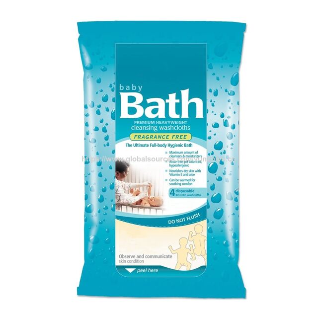 Lingettes Pré-humidifiées pour Adultes, Lingettes Corporelles Jetables, Lingettes Douces Non Parfumées
