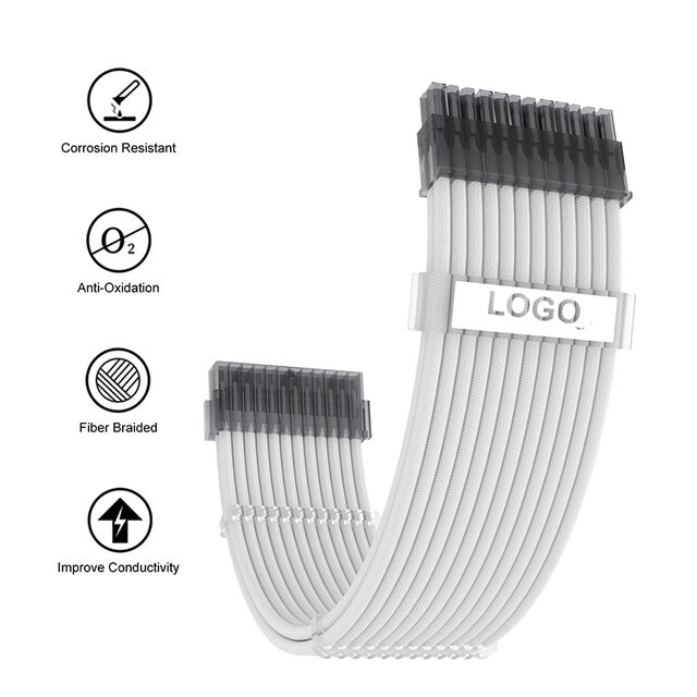 Alimentation Électrique avec Gaine Tressée, Kit d'Arc, Fixation en Acier Inoxydable Silicone, Fil Électrique Flexible