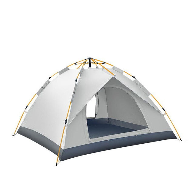 Tienda de playa para exteriores, tienda plegable totalmente automática para acampar, 3-4 personas, playa simple de apertura rápida, doble capa